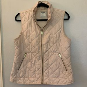 Old Navy Cream Quilted Vest